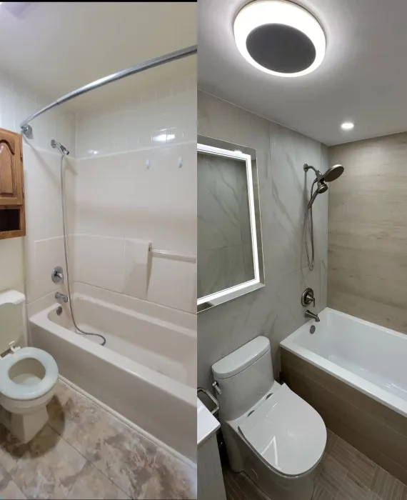 Remodeling old style Bathroom ( Nortbrook) befor after